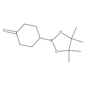 4-(4,4,5,5-Tetramethyl-1,3,2-dioxaborolan-2-yl)cyclohexanone结构式
