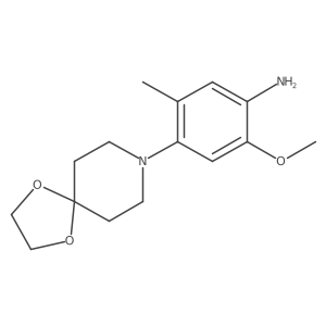 2-Methoxy-5-methyl-4-(1,4-dioxa-8-azaspiro[4.5]decan-8-yl)aniline结构式