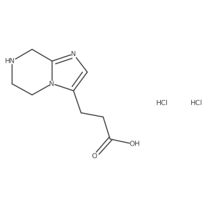 3-{5h,6h,7h,8h-Imidazo[1,2-a]pyrazin-3-yl}propanoic acid dihydrochloride Structure