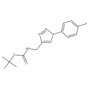 tert-butyl N-{[1-(4-fluorophenyl)-1H-1,2,3-triazol-4-yl]methyl}carbamate结构式