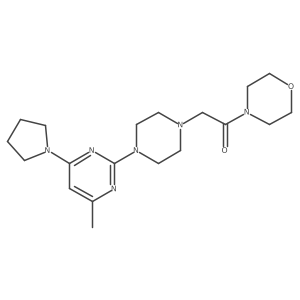 2-{4-[4-Methyl-6-(pyrrolidin-1-yl)pyrimidin-2-yl]piperazin-1-yl}-1-(morpholin-4-yl)ethan-1-one Structure