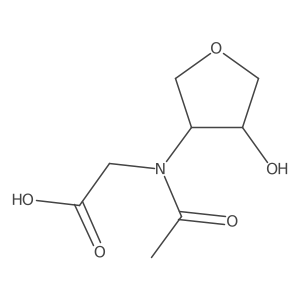 rac-2-{N-[(3R,4S)-4-hydroxyoxolan-3-yl]acetamido}acetic acid Structure