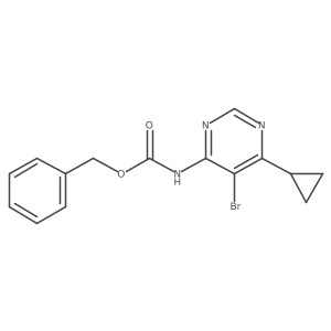 benzyl N-(5-bromo-6-cyclopropylpyrimidin-4-yl)carbamate结构式