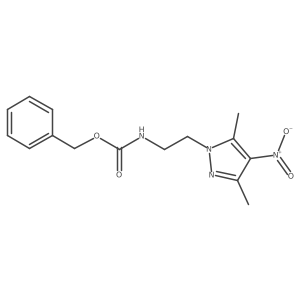 benzyl N-[2-(3,5-dimethyl-4-nitro-1H-pyrazol-1-yl)ethyl]carbamate结构式