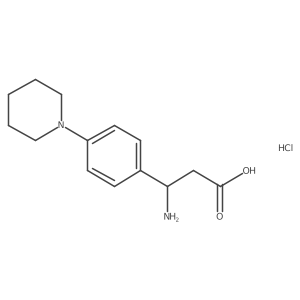 (S)-3-Amino-3-(4-(piperidin-1-YL)phenyl)propanoic acid hydrochloride Structure