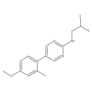 N-(2,2-difluoroethyl)-5-(4-methoxy-2-methylphenyl)pyrimidin-2-amine Structure