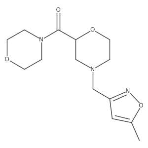 4-[(5-Methyl-1,2-oxazol-3-yl)methyl]-2-(morpholine-4-carbonyl)morpholine Structure