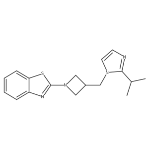 2-(3-{[2-(propan-2-yl)-1H-imidazol-1-yl]methyl}azetidin-1-yl)-1,3-benzothiazole Structure