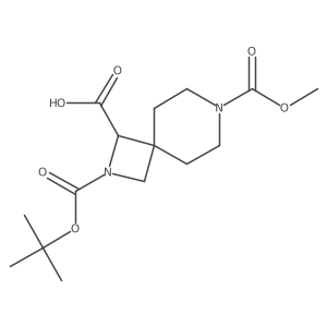 2-[(Tert-butoxy)carbonyl]-7-(methoxycarbonyl)-2,7-diazaspiro[3.5]nonane-1-carboxylic acid结构式