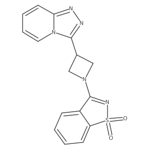 3-[3-([1,2,4]Triazolo[4,3-a]pyridin-3-yl)azetidin-1-yl]-1,2-benzothiazole 1,1-dioxide Structure