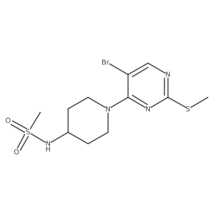 N-{1-[5-bromo-2-(methylsulfanyl)pyrimidin-4-yl]piperidin-4-yl}methanesulfonamide Structure