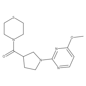 4-[1-(4-Methoxypyrimidin-2-yl)pyrrolidine-3-carbonyl]thiomorpholine Structure