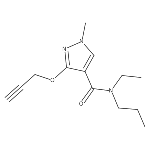 N-ethyl-1-methyl-3-(prop-2-yn-1-yloxy)-N-propyl-1H-pyrazole-4-carboxamide结构式