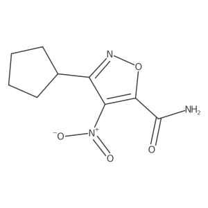 3-Cyclopentyl-4-nitro-isoxazole-5-carboxamide Structure