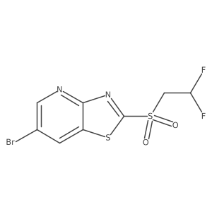 Thiazolo[4,5-b]pyridine,6-bromo-2-[(2,2-difluoroethyl)sulfonyl]- Structure