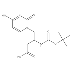 (S)-4-(4-Amino-2-oxopyrimidin-1(2H)-yl)-3-((tert-butoxycarbonyl)amino)butanoic acid Structure