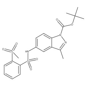 N-(N-tert-butoxycarbonyl-3-methyl-1H-indazol-5-yl)-2-methylsulfonylbenzenesulfonamide Structure
