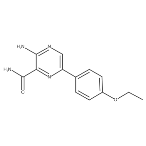3-amino-6-(4-ethoxyphenyl)-2-Pyrazinecarboxamide结构式
