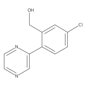 5-Chloro-2-(2-pyrazinyl)benzenemethanol结构式