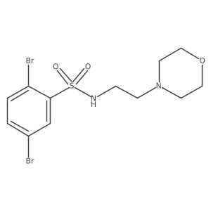 2,5-dibromo-N-[2-(4-morpholinyl)ethyl]benzenesulfonamide结构式
