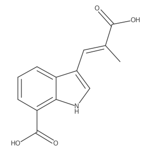 1h-Indole-7-carboxylic acid,3-(2-carboxy-1-propen-1-yl)-结构式