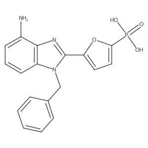 4-Amino-1-benzyl-2-[2-(5-phosphono)furanyl]benzimidazole结构式