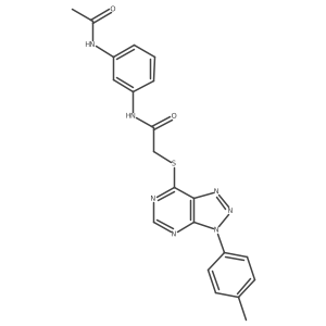 N-(3-acetamidophenyl)-2-((3-(p-tolyl)-3H-[1,2,3]triazolo[4,5-d]pyrimidin-7-yl)thio)acetamide Structure