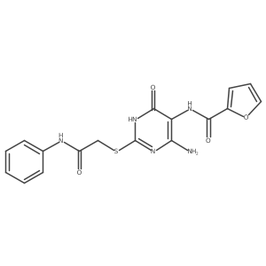 N-(4-amino-6-oxo-2-((2-oxo-2-(phenylamino)ethyl)thio)-1,6-dihydropyrimidin-5-yl)furan-2-carboxamide Structure
