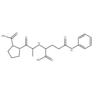 N-(4-Anilino-1-carboxy-4-oxobutyl)-L-alanyl-L-proline结构式