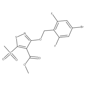 3-(4-Bromo-2,6-difluoro-benzyloxy)-5-methanesulfonyl-isothiazole-4-carboxylic acid methyl ester Structure