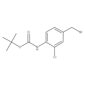Carbamic acid, [4-(bromomethyl)-2-chlorophenyl]-, 1,1-dimethylethyl ester结构式
