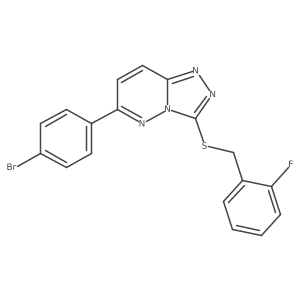 6-(4-Bromophenyl)-3-((2-fluorobenzyl)thio)-[1,2,4]triazolo[4,3-b]pyridazine Structure