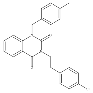 3-[2-(4-Chlorophenyl)ethyl]-1-[(4-methylphenyl)methyl]-2,4(1H,3H)-quinazolinedione Structure