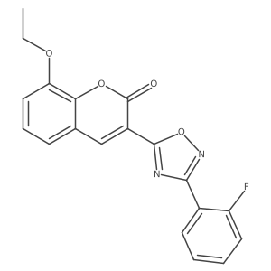 8-ethoxy-3-[3-(2-fluorophenyl)-1,2,4-oxadiazol-5-yl]-2H-chromen-2-one Structure