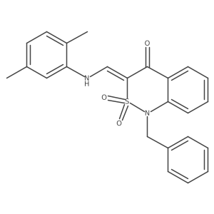 (E)-1-benzyl-3-(((2,5-dimethylphenyl)amino)methylene)-1H-benzo[c][1,2]thiazin-4(3H)-one 2,2-dioxide Structure