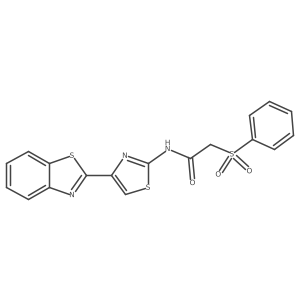 2-(benzenesulfonyl)-N-[4-(1,3-benzothiazol-2-yl)-1,3-thiazol-2-yl]acetamide Structure