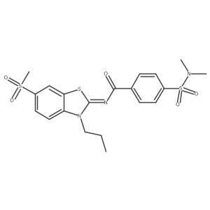 (Z)-4-(N,N-dimethylsulfamoyl)-N-(6-(methylsulfonyl)-3-propylbenzo[d]thiazol-2(3H)-ylidene)benzamide Structure