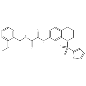 N1-(2-methoxybenzyl)-N2-(1-(thiophen-2-ylsulfonyl)-1,2,3,4-tetrahydroquinolin-7-yl)oxalamide Structure