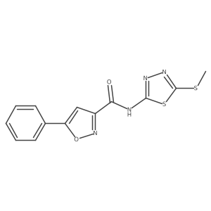 N-(5-(methylthio)-1,3,4-thiadiazol-2-yl)-5-phenylisoxazole-3-carboxamide Structure
