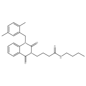 N-butyl-4-{1-[(2,5-dimethylphenyl)methyl]-2,4-dioxo-1,2,3,4-tetrahydroquinazolin-3-yl}butanamide Structure