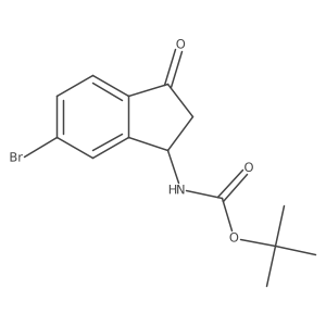 Tert-butyl 5-bromo-2,3-dihydro-1-oxo-1h-inden-3-ylcarbamate Structure