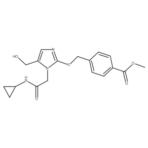 methyl 4-(((1-(2-(cyclopropylamino)-2-oxoethyl)-5-(hydroxymethyl)-1H-imidazol-2-yl)thio)methyl)benzoate结构式