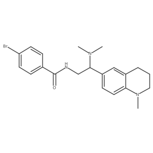 4-bromo-N-(2-(dimethylamino)-2-(1-methyl-1,2,3,4-tetrahydroquinolin-6-yl)ethyl)benzamide结构式