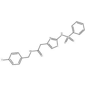 N-(4-fluorobenzyl)-2-(2-(phenylsulfonamido)thiazol-4-yl)acetamide结构式