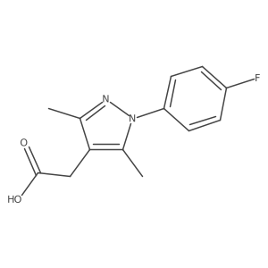 2-[1-(4-fluorophenyl)-3,5-dimethyl-1H-pyrazol-4-yl]acetic acid Structure