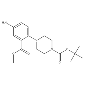 Tert-butyl 4-(4-amino-2-(methoxycarbonyl)phenyl)piperazine-1-carboxylate Structure