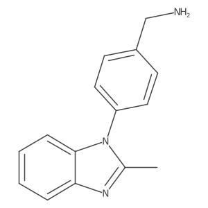 1-[4-(2-methyl-1H-benzimidazol-1-yl)phenyl]methanamine Structure