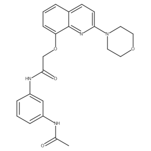 N-(3-acetamidophenyl)-2-((2-morpholinoquinolin-8-yl)oxy)acetamide Structure