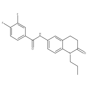 3,4-difluoro-N-(2-oxo-1-propyl-1,2,3,4-tetrahydroquinolin-6-yl)benzamide Structure