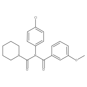 N-(4-chlorophenyl)-N-(3-methoxybenzoyl)piperidine-1-carboxamide结构式